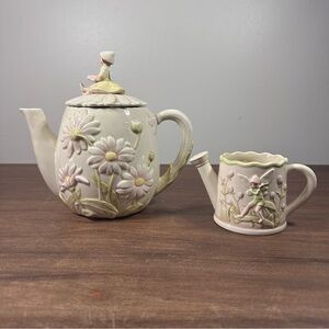 Winterthur J Willfred Fairy Teapot Set Enchanted Forest Floral Andrea Sadek